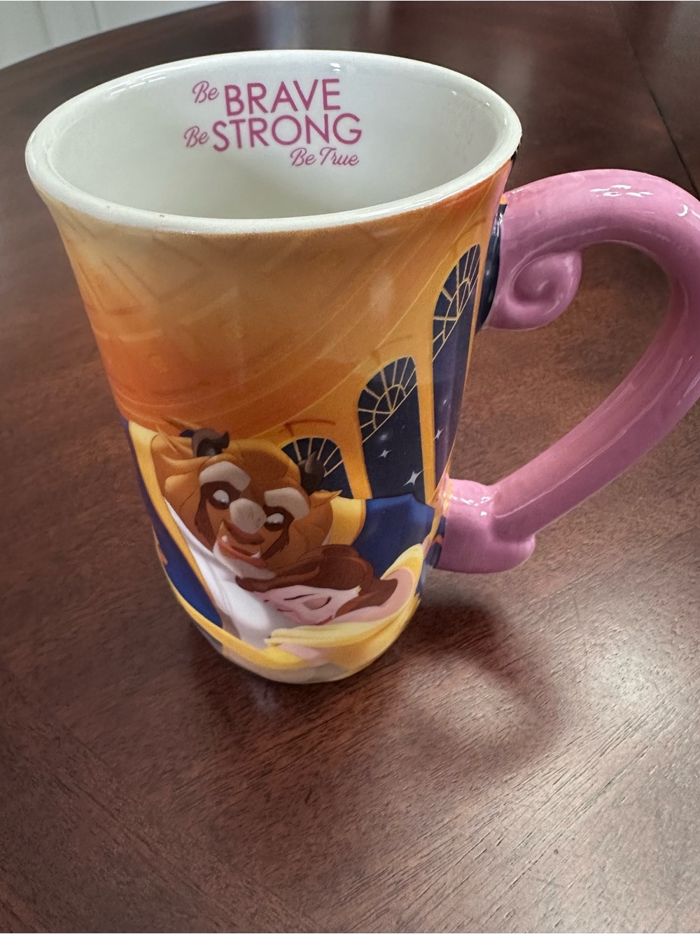 Beauty & the Beast Disney Be Brave Be Strong Princess Tall Coffee Mug